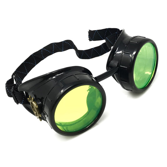 Mad Scientist Goggles – Cosplay Eyewear - orange, pink, green lenses