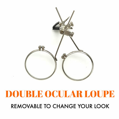 Handmade Steampunk Goggles with Magnifying Loupe - neon orange, blue, green, pink lenses