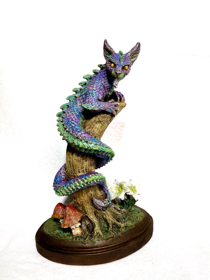 Tatzelwurm/ Dragon Cat Statue, Full Color Resin Sculpture