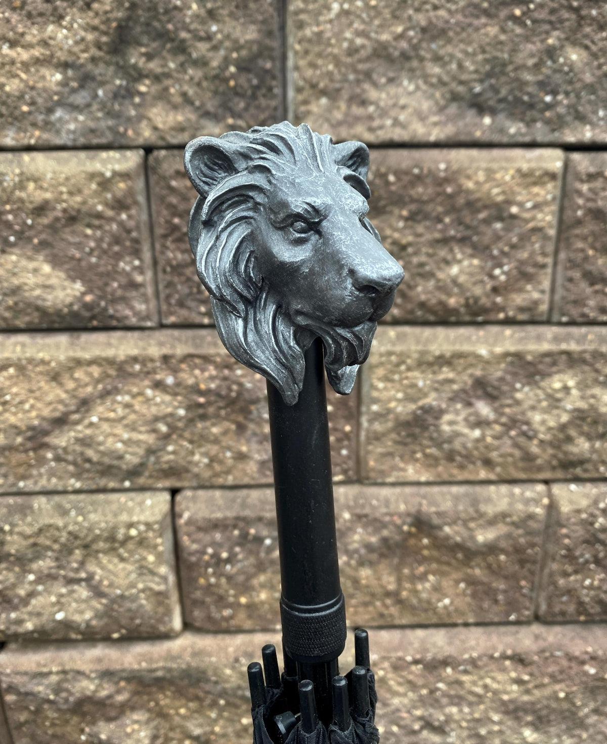 Lion Head Umbrella, Hand Sculpted Resin | Medieval Gothic