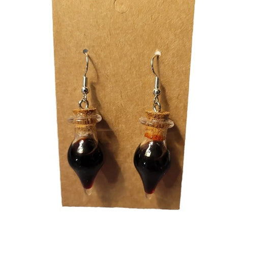 Thirsty Little Vials Earrings - Shadow Threadz Crypt