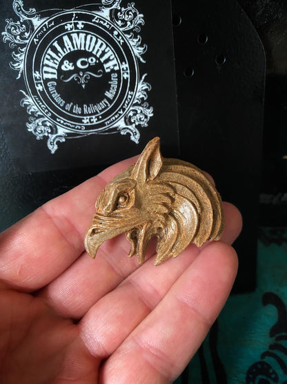 Griffin Magnet, Hand Painted Resin Sculpture | Mythic Fantasy Decor