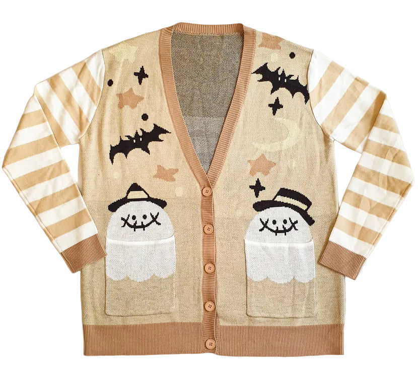 Haunted Night Oversize Cardigan - Shadow Threadz Crypt
