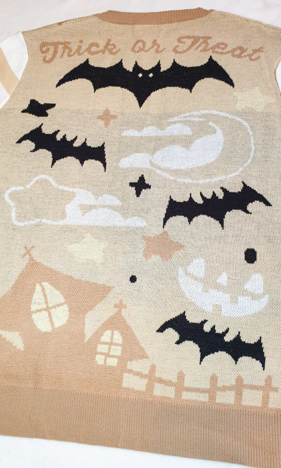 Haunted Night Oversize Cardigan - Shadow Threadz Crypt