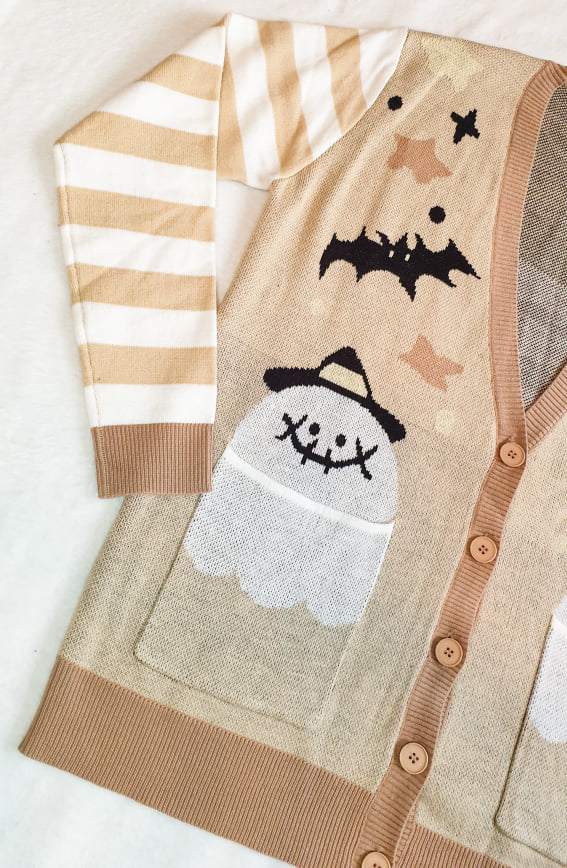 Haunted Night Oversize Cardigan - Shadow Threadz Crypt
