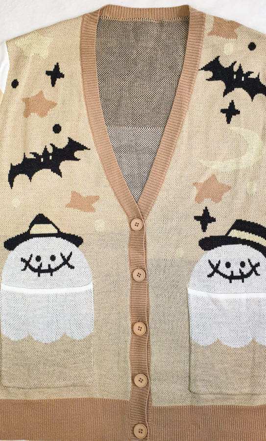 Haunted Night Oversize Cardigan - Shadow Threadz Crypt