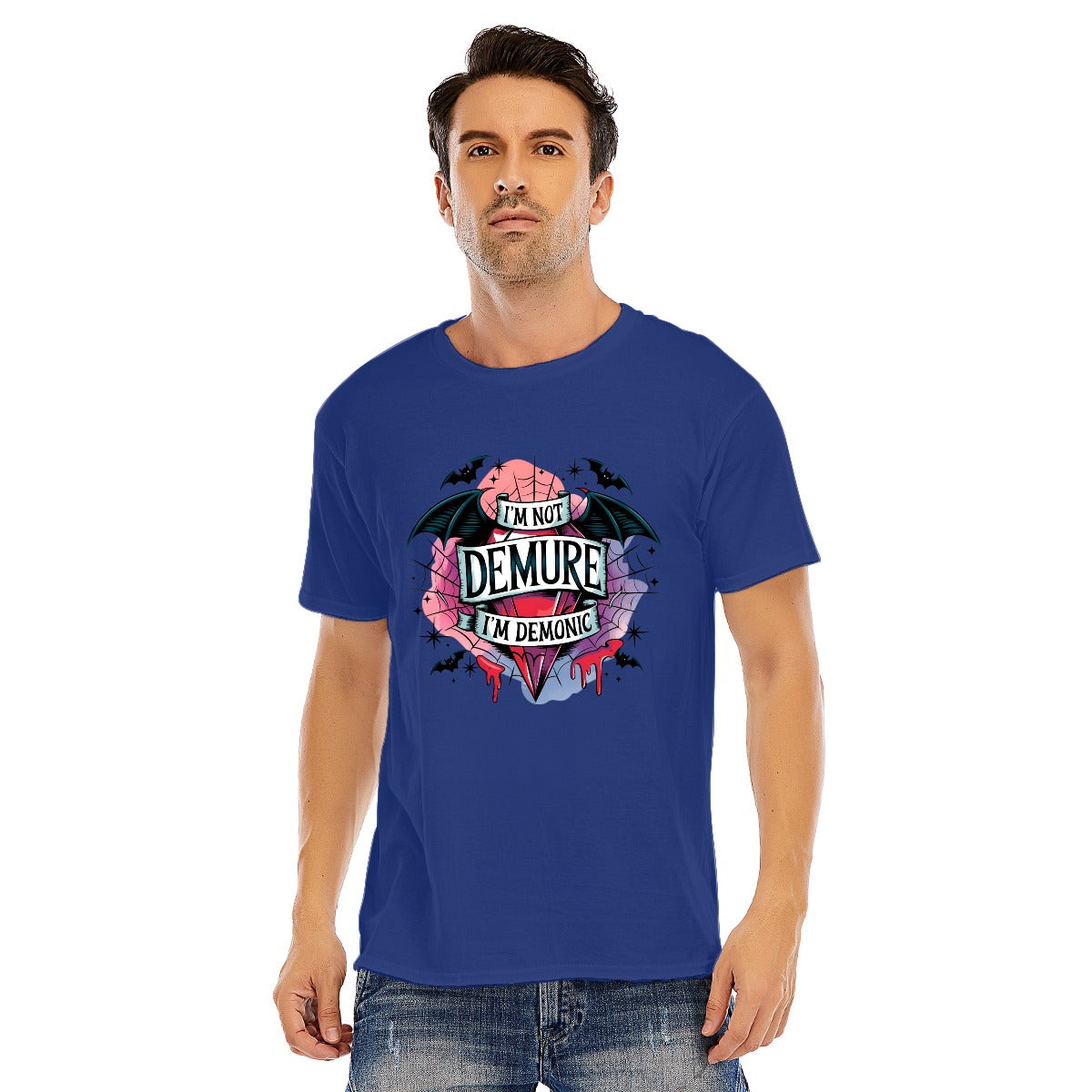 I'm Not Demure, I'm Demonic Unisex Cotton Tee (Colors) - Shadow Threadz Crypt
