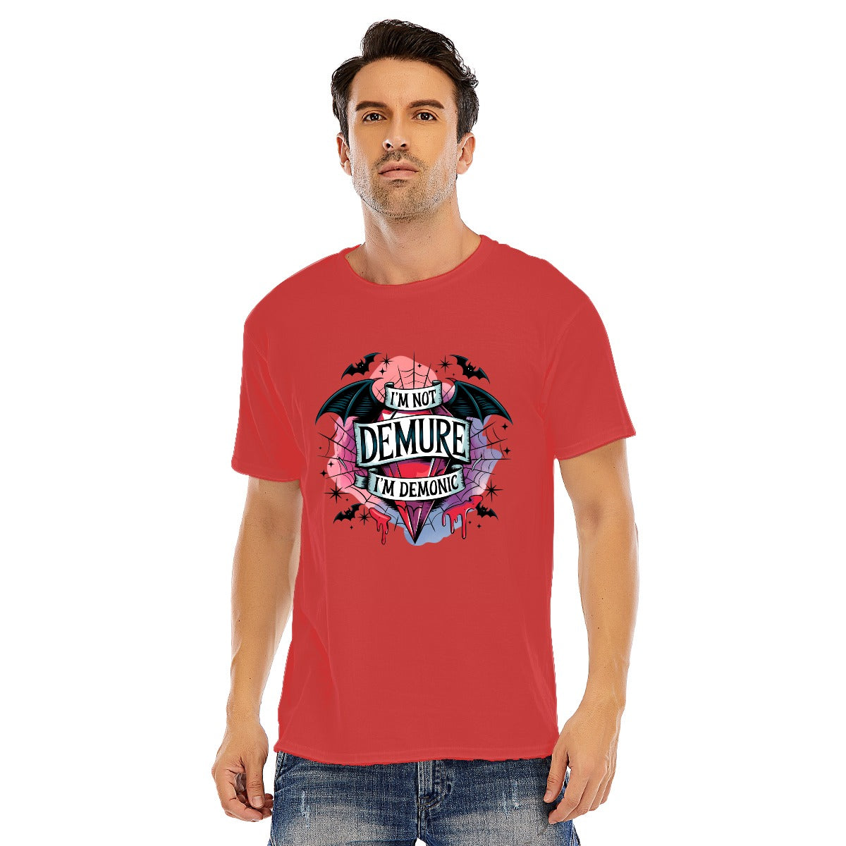 I'm Not Demure, I'm Demonic Unisex Cotton Tee (Colors) - Shadow Threadz Crypt