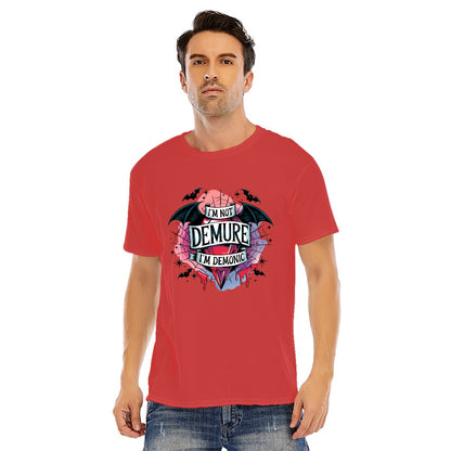 I'm Not Demure, I'm Demonic Unisex Cotton Tee (Colors) - Shadow Threadz Crypt