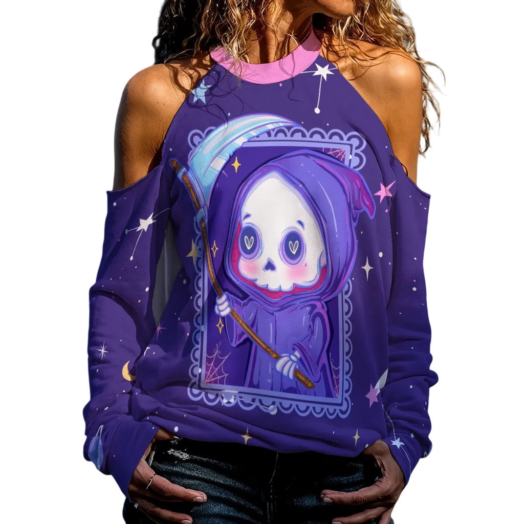 Grim Cutie Cold Shoulder Play Sweater