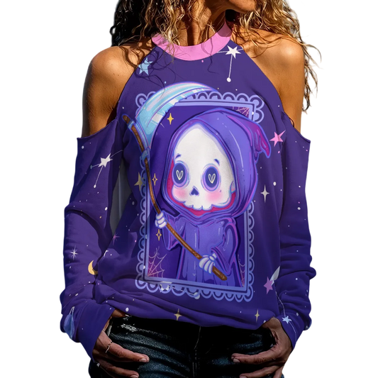 Grim Cutie Cold Shoulder Play Sweater