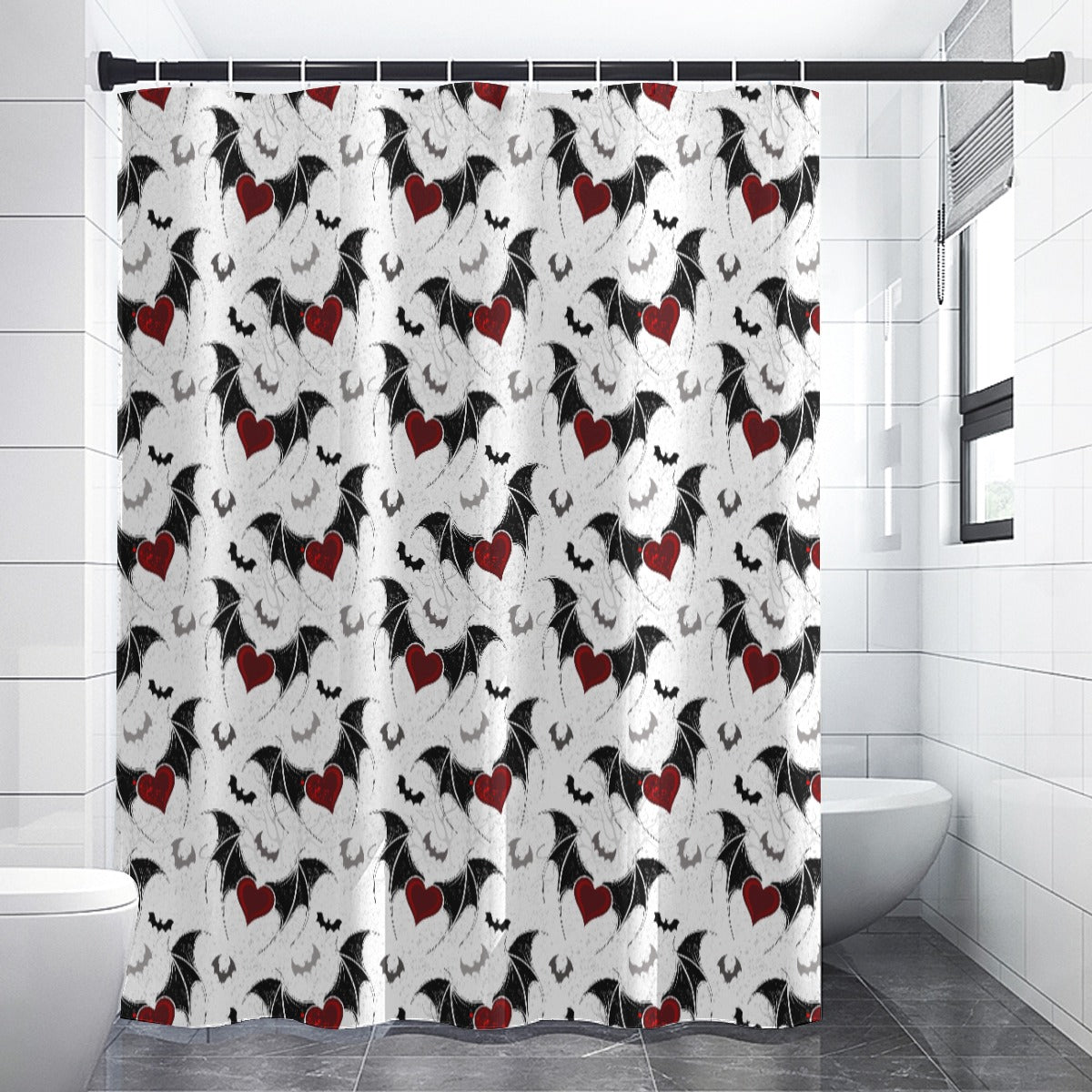 Batroom Bliss Shower curtain - Shadow Threadz Crypt