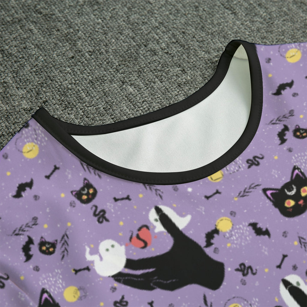Midnight Familiar Short Sleeve CuddleSuit - Shadow Threadz Crypt