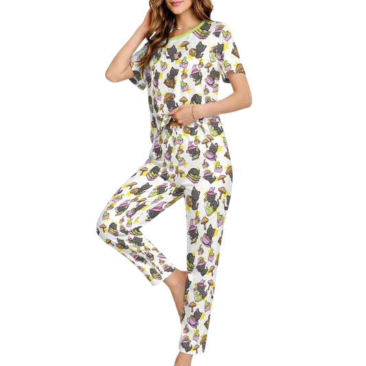 Sweet Witchy Kitty Pajama Set - Shadow Threadz Crypt