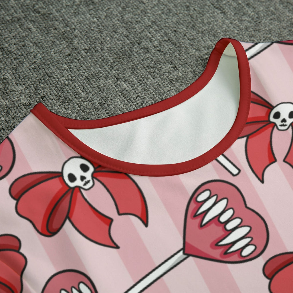 Sweet & Sinful Short Sleeve CuddleSuit - Shadow Threadz Crypt