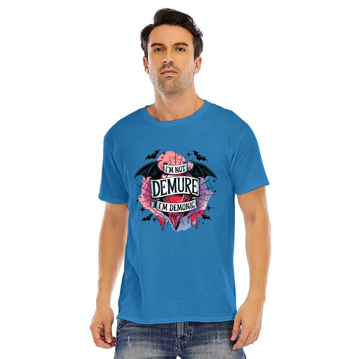 I'm Not Demure, I'm Demonic Unisex Cotton Tee (Colors) - Shadow Threadz Crypt