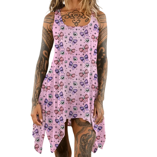 Babydoll Sweet Bow Sleeveless Tank Dress