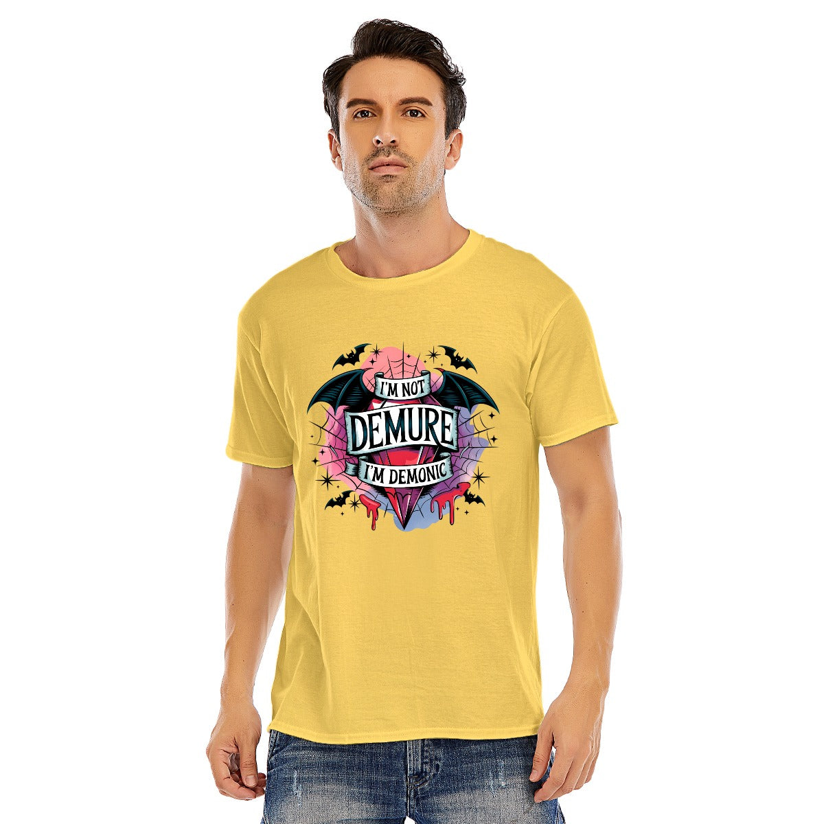 I'm Not Demure, I'm Demonic Unisex Cotton Tee (Colors) - Shadow Threadz Crypt