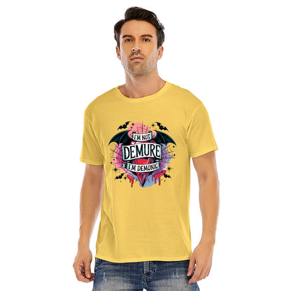 I'm Not Demure, I'm Demonic Unisex Cotton Tee (Colors) - Shadow Threadz Crypt