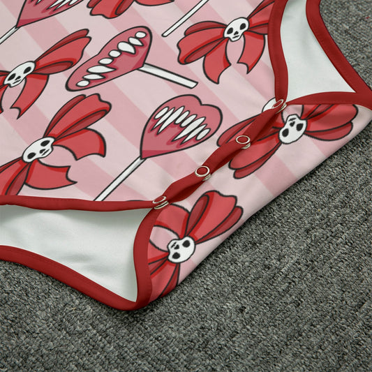 Sweet & Sinful Short Sleeve CuddleSuit - Shadow Threadz Crypt