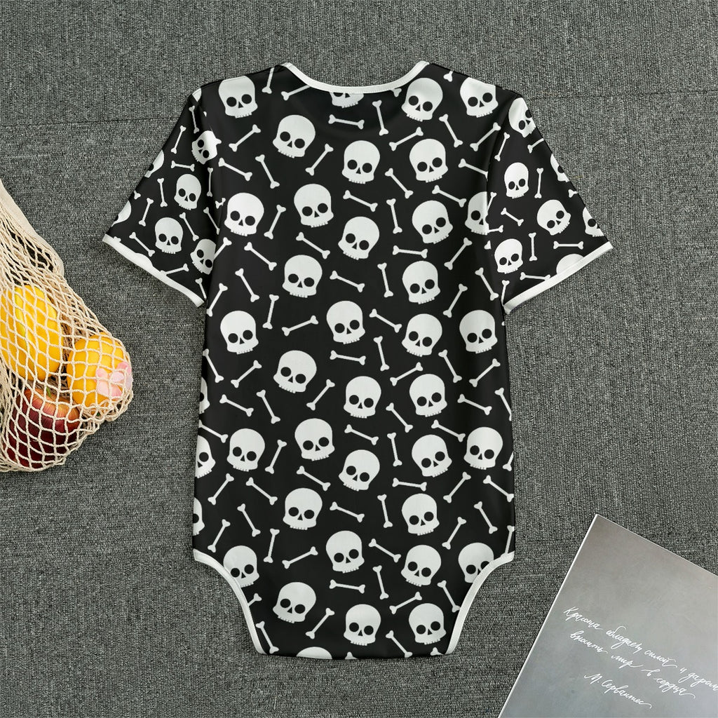 Bone Baby Short Sleeve CuddleSuit - Shadow Threadz Crypt