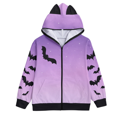 Bite Me Batty Unisex Ears Hoodie - Shadow Threadz Crypt