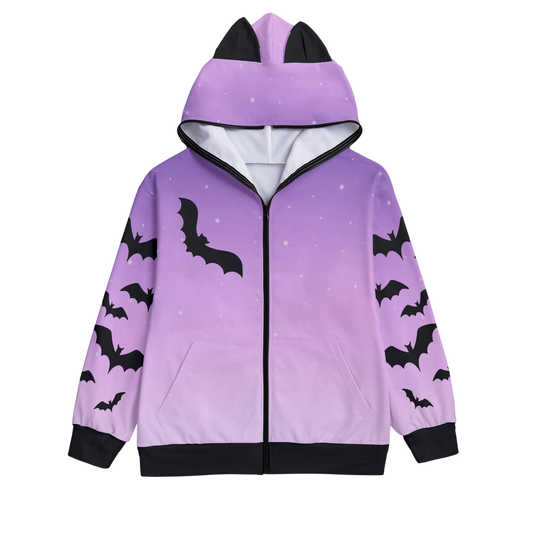 Bite Me Batty Unisex Ears Hoodie - Shadow Threadz Crypt