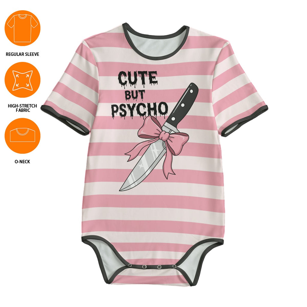 Cute But Psycho Short Sleeve CuddleSuit - Shadow Threadz Crypt
