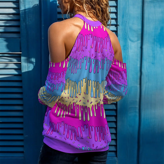 Melted Candy Dream Cold Shoulder Play Sweater