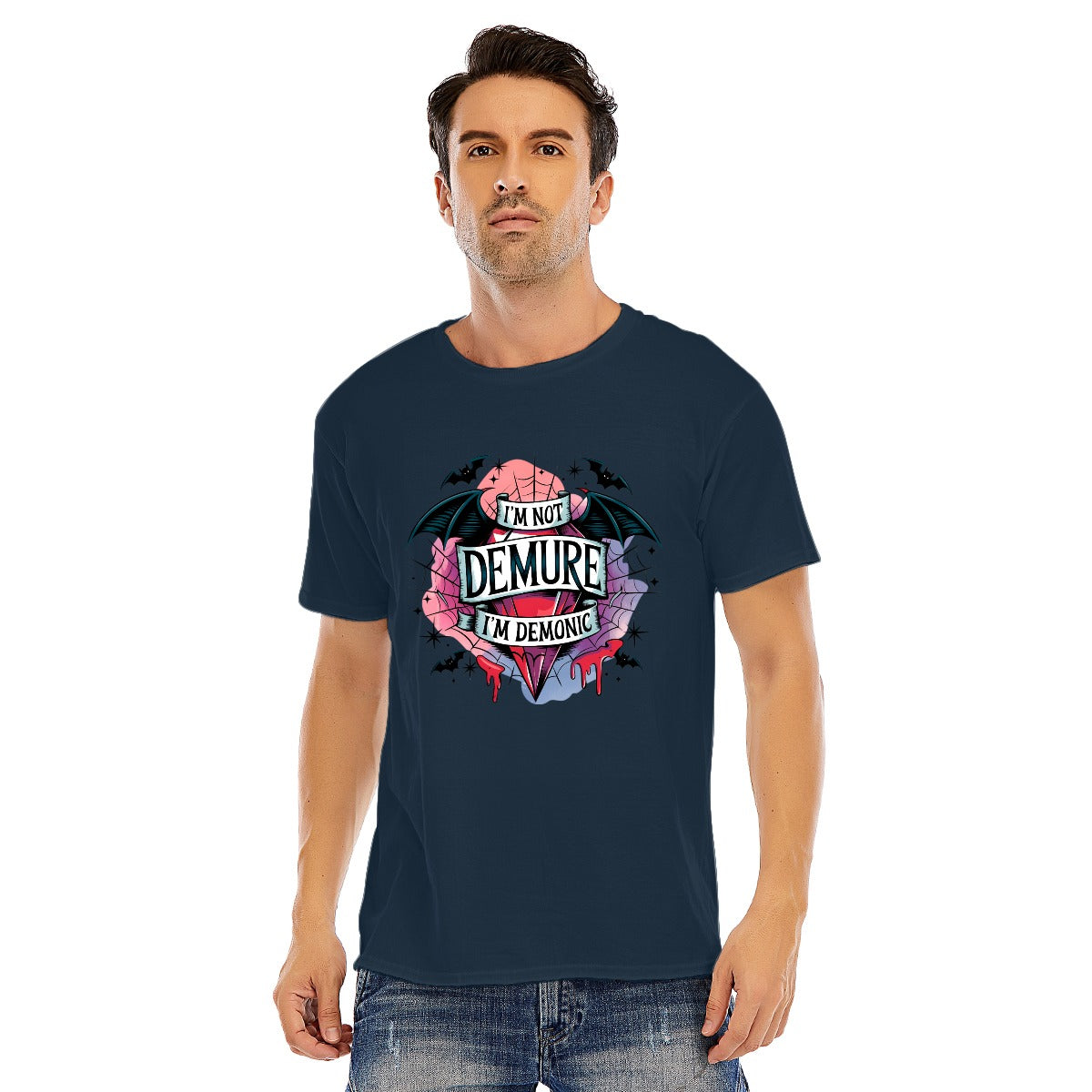 I'm Not Demure, I'm Demonic Unisex Cotton Tee (Colors) - Shadow Threadz Crypt
