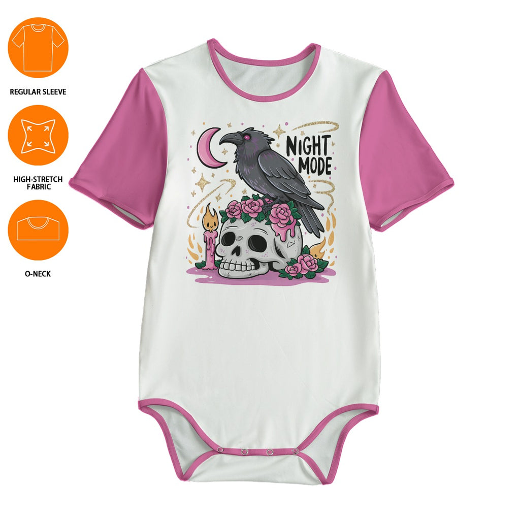 Night Mode Short Sleeve CuddleSuit - Shadow Threadz Crypt