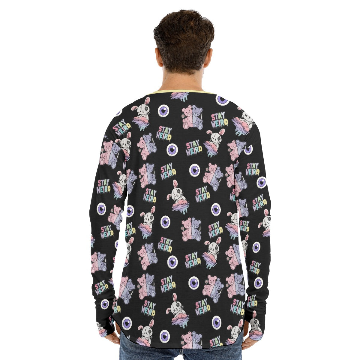 Stay Weird Plushies Fingerless Long Sleeve Tee - Shadow Threadz Crypt