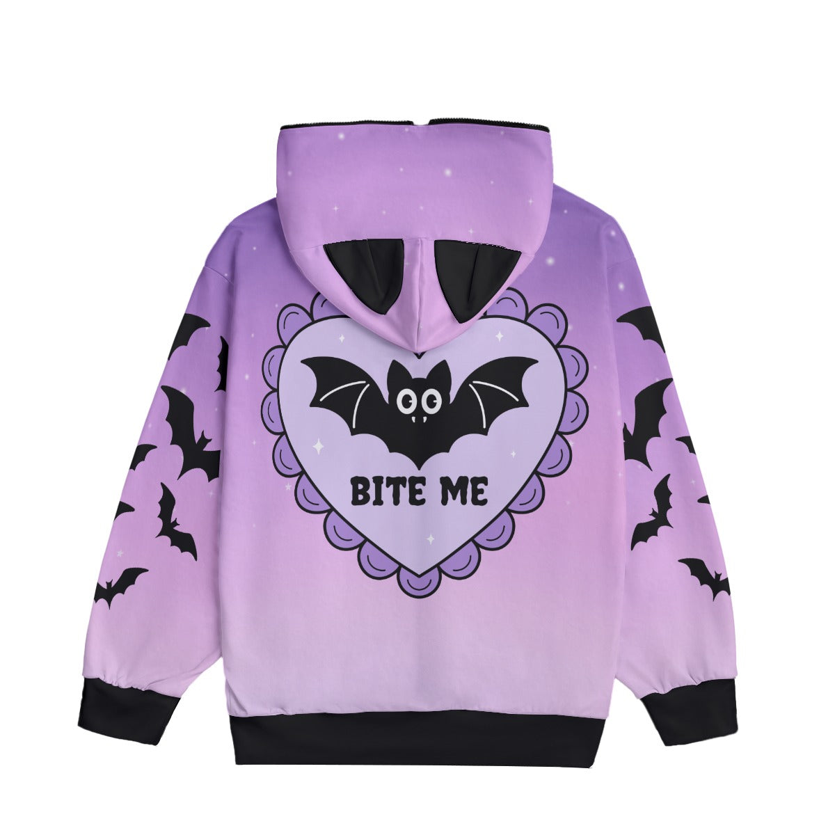 Bite Me Batty Unisex Ears Hoodie - Shadow Threadz Crypt