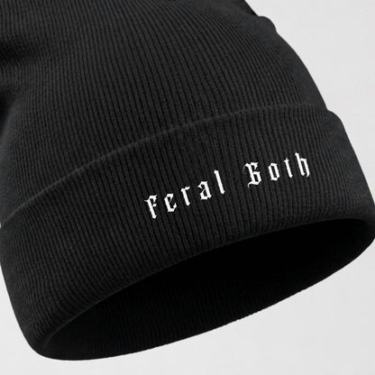 Feral Goth Embroidered Beanie