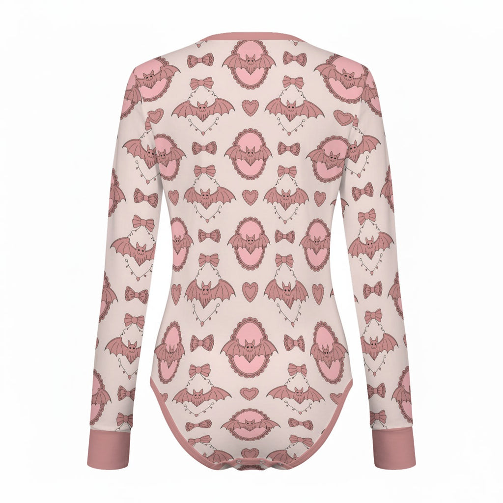 Sweet Bat Lace Long Sleeve CuddleSuit