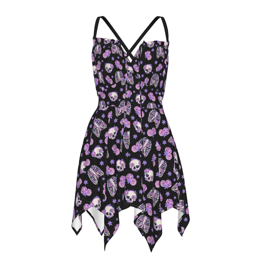 Bones & Roses Pastel Flutter Dress