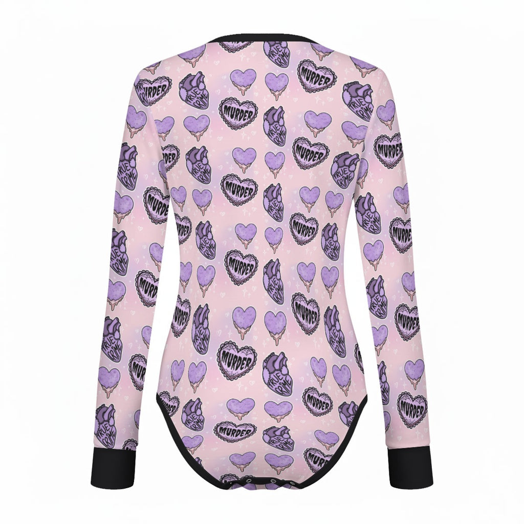 True Crime Hearts Long Sleeve CuddleSuit - Shadow Threadz Crypt