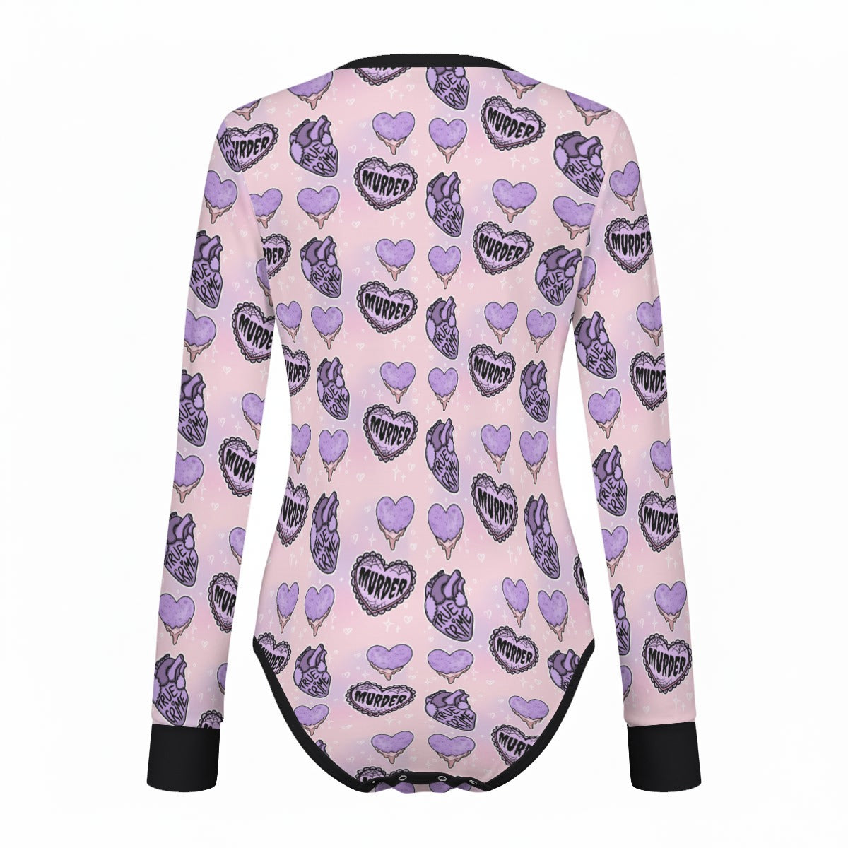 True Crime Hearts Long Sleeve CuddleSuit - Shadow Threadz Crypt