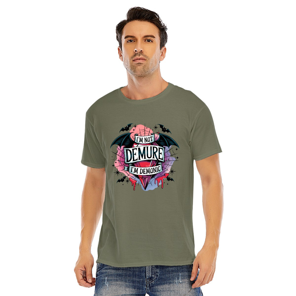 I'm Not Demure, I'm Demonic Unisex Cotton Tee (Colors) - Shadow Threadz Crypt