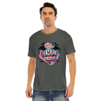 I'm Not Demure, I'm Demonic Unisex Cotton Tee (Colors) - Shadow Threadz Crypt