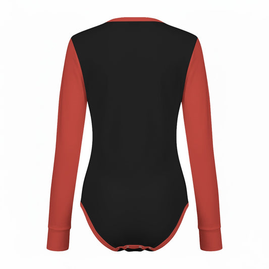 Roses Ribcage Long Sleeve CuddleSuit - Shadow Threadz Crypt