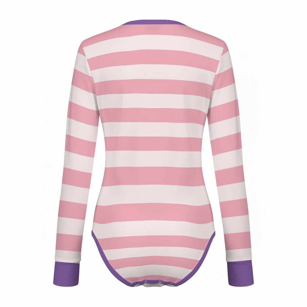 Spooky Vibes Striped Long Sleeve CuddleSuit - Shadow Threadz Crypt