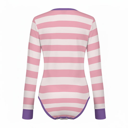 Spooky Vibes Striped Long Sleeve CuddleSuit - Shadow Threadz Crypt