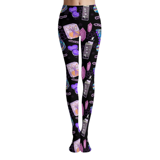 Pastel Spellbound Brat Stretch Tights - Shadow Threadz Crypt