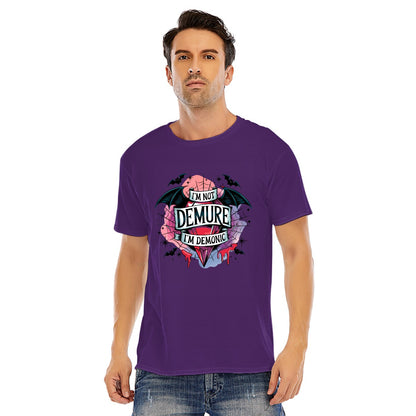I'm Not Demure, I'm Demonic Unisex Cotton Tee (Colors) - Shadow Threadz Crypt