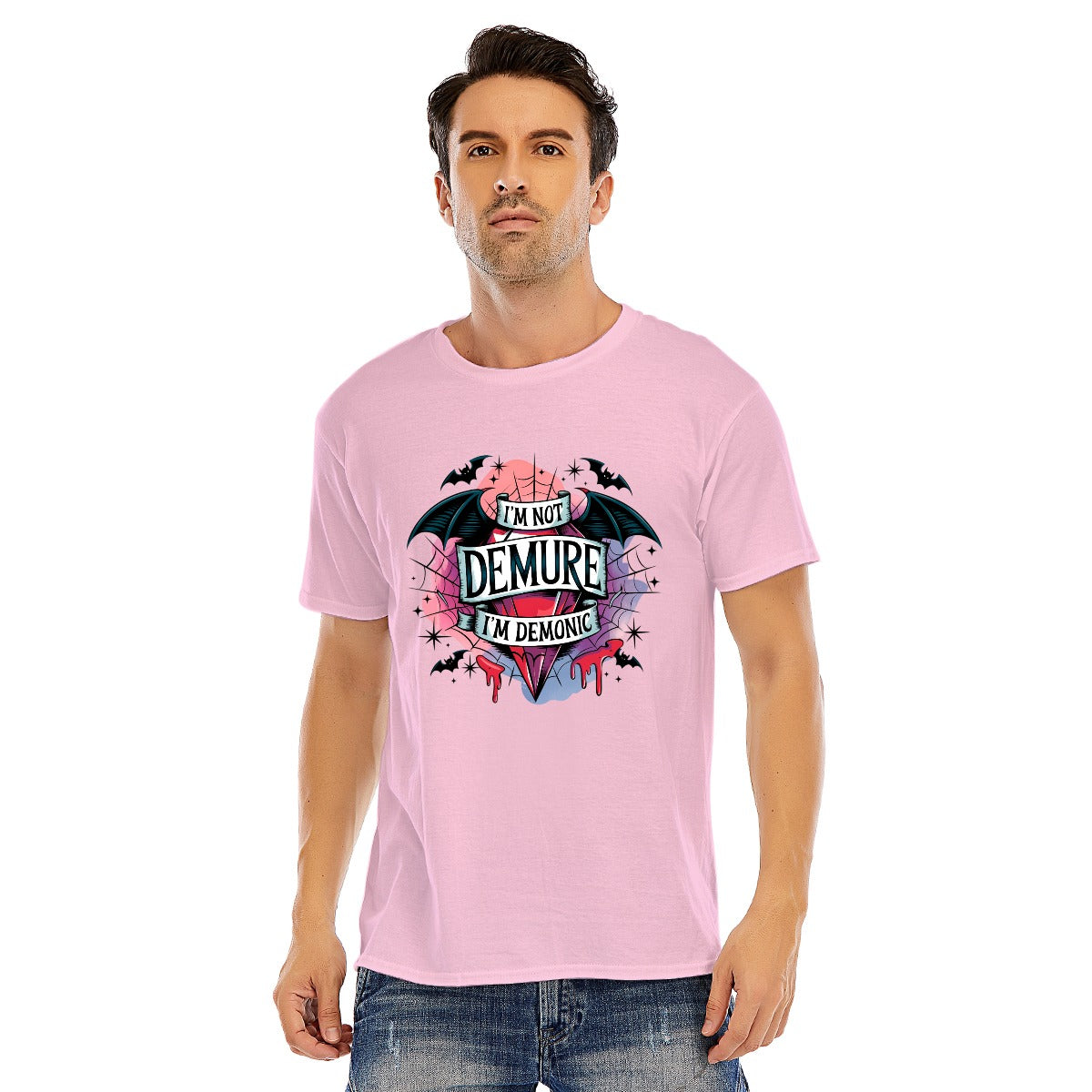 I'm Not Demure, I'm Demonic Unisex Cotton Tee (Colors) - Shadow Threadz Crypt