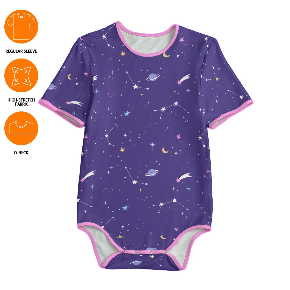 Starry Night Short Sleeve CuddleSuit - Shadow Threadz Crypt