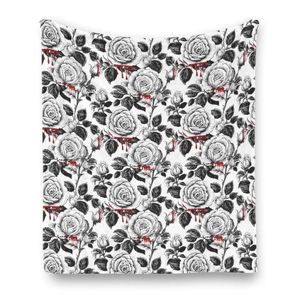 Love in Vein Flannel Blanket - Shadow Threadz Crypt