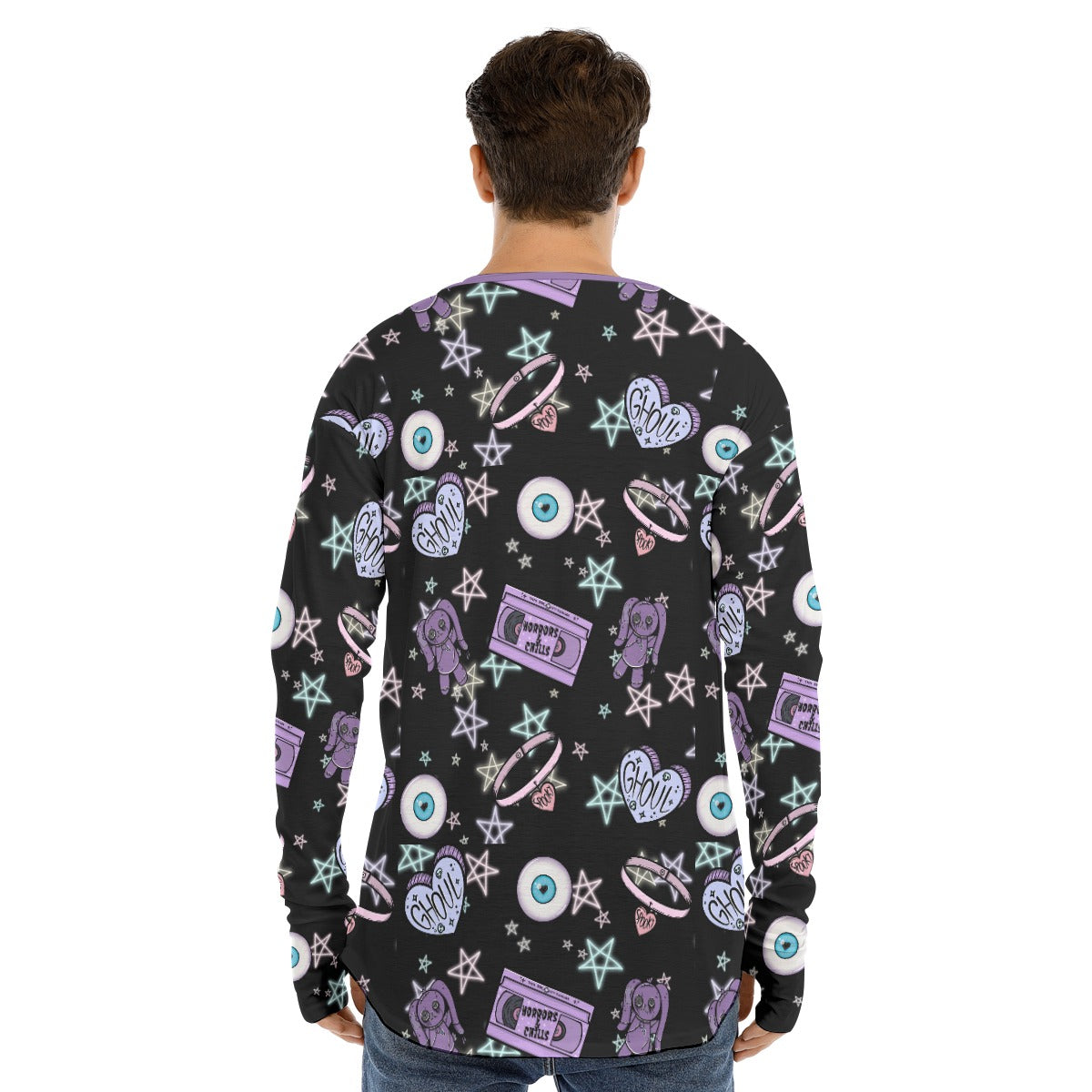 Ghoul Club Fingerless Long Sleeve Tee - Shadow Threadz Crypt