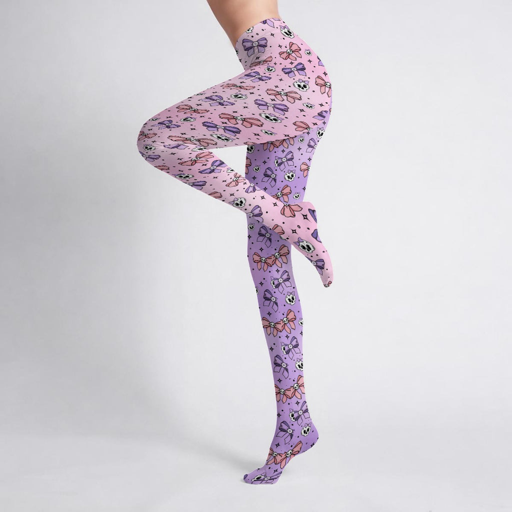 Twilight Mix Sweet Bow Stretch Tights